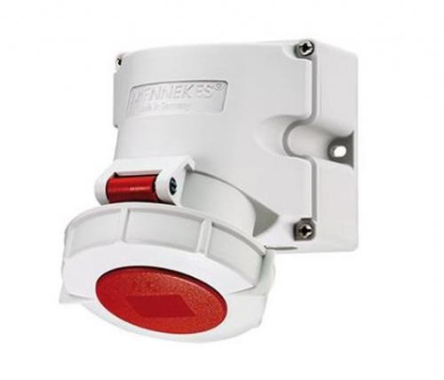 TOMA INDUSTRIAL ADOSABLE 3P+T 32A 400V ROJO 6H IP67 9372