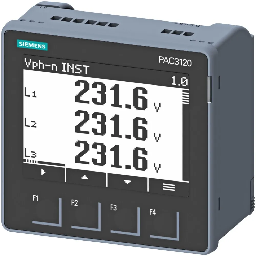 MEDIDOR ENERGIA ACTIVA DIGITAL TRIF MODBUS RTU 5A LCD SENTRON PAC3120 7KM31200BA011DA0