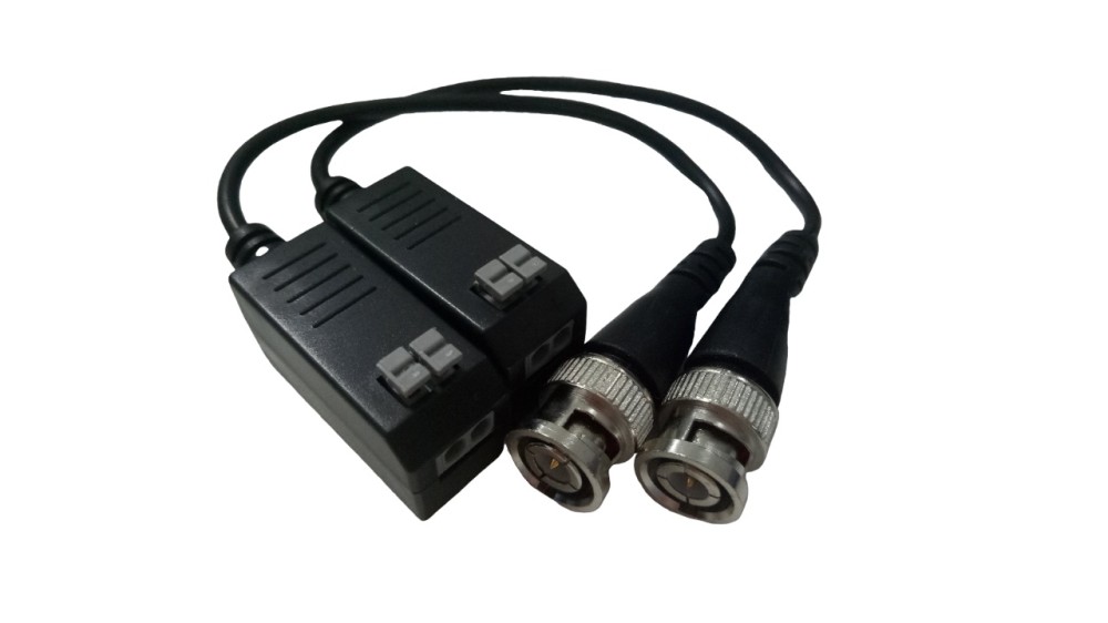 BALUN PASIVO PACK DE 2 TRANSCEPTORES P/DVR/NVR HDCVI/HDTVI/AHD/CVBS DS-1H18S/E