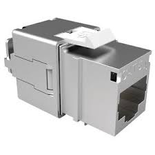 CONECTOR JACK RJ45 BLINDADO CAT6A GRIS T568A/B