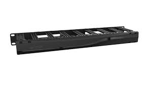 ORDENADOR HORIZ 1U CERRADO PLASTICO C/TAPA P/PATCH PANEL NEGRO