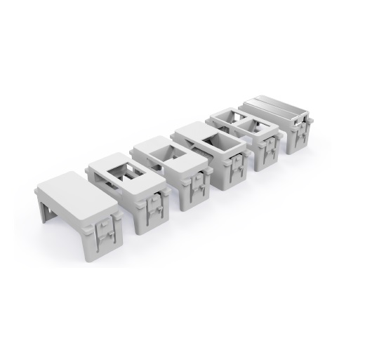 MODULO 1P ANGULAR BLANCO P/PLACA MODULAR