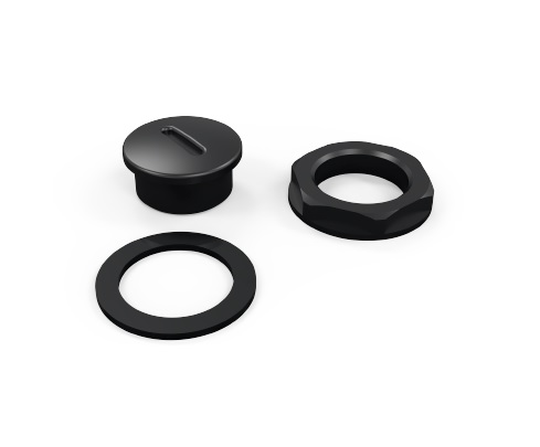 TAPA CIEGA INDUSTRIAL CJT 2 PIEZAS IP67 NEGRO