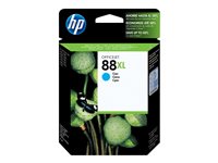 HP 88XL - 17.1 ml - Alto rendimiento - cián - original - cartucho de tinta - para Officejet Pro K550, K550dtn, K550dtwn