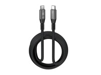 Klip Xtreme - USB cable - 24 pin USB-C - 3 m - Black - 100W 10Gbps Braided Fst Charg