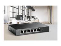 TP-Link TL-SF1006P - V1 - conmutador - sin gestionar - 6 x 10/100 (4 PoE+) - sobremesa, montaje en pared