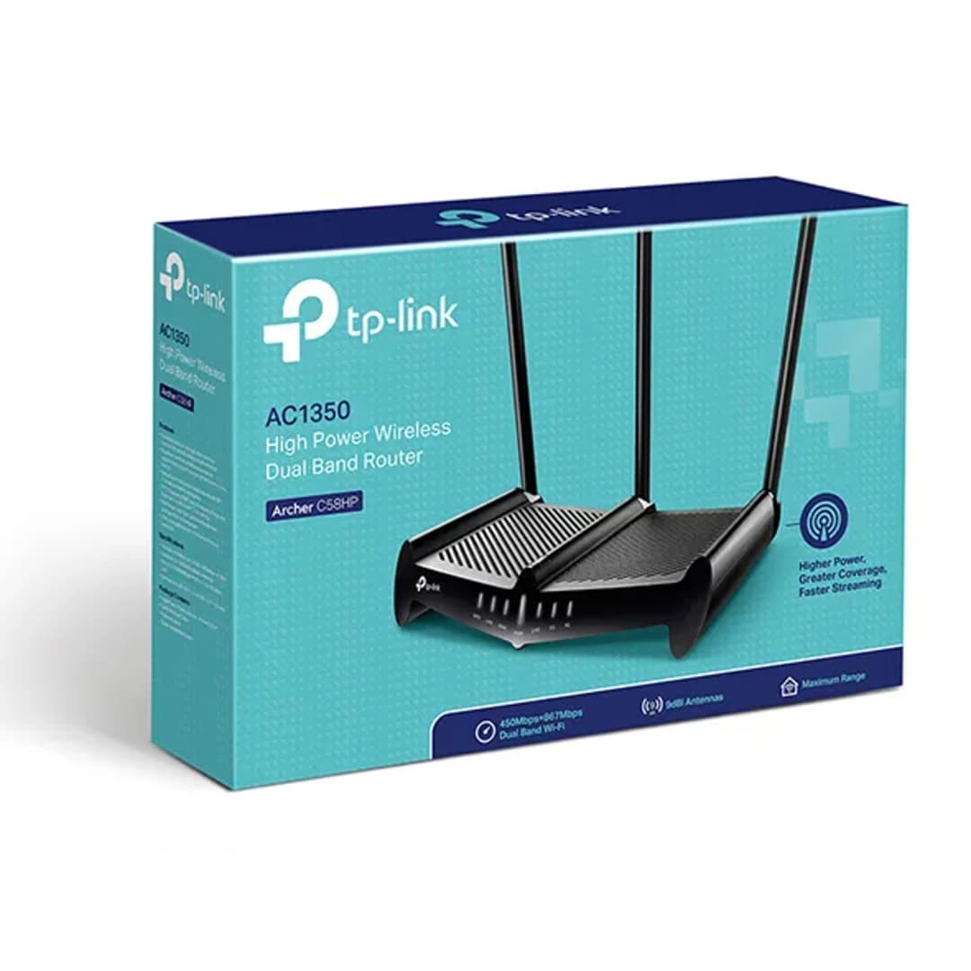 ARCHER C58HP Router TP-LINK rompe muros WiFi 5 AC1350 dual band (5GHz/2.4GHz)...