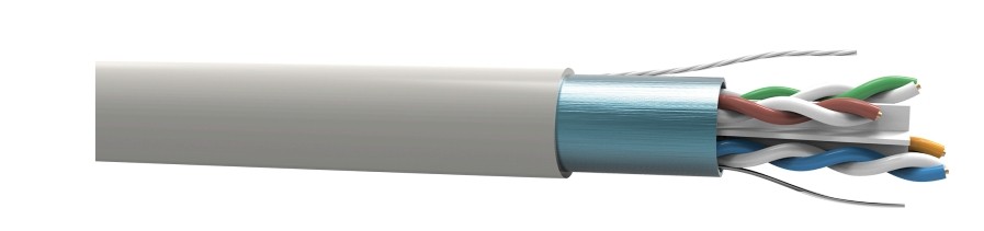 CABLE F/UTP C/PANTALLA CAT6A LSZH 4PARES 23AWG GRIS P/TRANSMISION DE DATOS GIGALAN 23370126