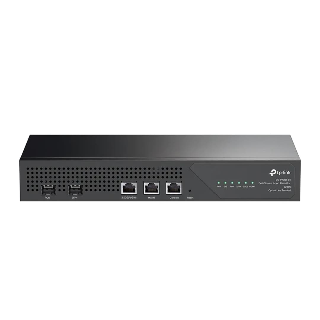 DS-P7001-01 DeltaStream OLT GPON 1P 1:128 hasta 128 ONT 1x10G SFP+ + 1x2.5G RJ45 Mgmt/CLI/SNMP/DPMS L2/L3 IGMP QoS PSU DC/PoE 802.3at.