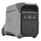 Estación de Energía Portátil DELTA PRO3 / 4096Wh Litio LFP / 5 AC 4000W (8000W Pico) / 2 USB-C 100W / Capacidad para Aumentar Respaldo / Cargador de Coche 10A a 12.6V / Conectividad WiFi y Bluetooth (App) / Carga Solar 2600W Max. (2 P