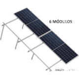 Kit Basel Sistema de Montaje Solar para 6 Módulos / Inclinación 10° / Para Módulo 645 W / Dimensiones del Módulo 2.382 m (7.8 ft) x 1.134 m (3.7 ft) / Velocidad de Viento 170 km/h / Losa Plana Doble Fila