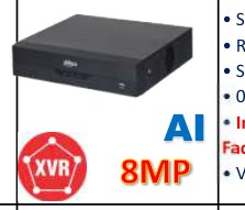 DH-XVR5432L-4KL-I3 GRABADOR XVR WIZSENSE 32CH PENTA-BRID 4K-N/5MP, 4 BAHÍAS HDD, eSATA, AUDIO BIDIRECCIONAL POR COAXIAL