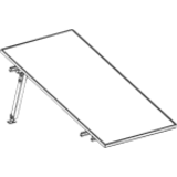 Kit Basel Sistema de Montaje Solar para 1 Módulo / Inclinación 10° / Para Módulo 645 W / Dimensiones del Módulo 2.382 m (7.8 ft) x 1.134 m (3.7 ft) / Velocidad de Viento 170 km/h / Losa Plana Una Fila