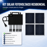 Kit Solar Interconexion / 2.5kW 220Vca / Microinversores Growatt / Montaje Incluido