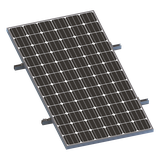 Kit De Minirieles Para Panel Solar Arreglo 1X1 Para Instalación Plano En Lámina
