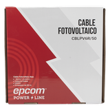 Cable Fotovoltaico Rojo / 16 mm² ( 6 AWG) / Material COBRE / 2000V / Rollo de 50 m