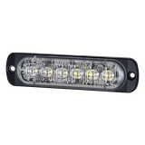 Luz Auxiliar de 12 LED, Rojo/Azul, Lente Transparente, SAE