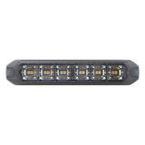 Luz Auxiliar Moldeable de 12 LED, Rojo/Claro, Lente Transparente, SAE