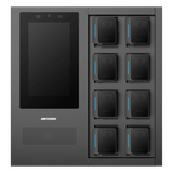 Estación de Carga y Respaldo de Información para Bodycam HIKVISION / Acceso por Reconocimiento Facial / Incluye 1 HDD de 2 TB