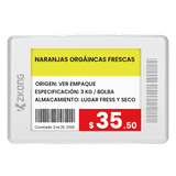 Etiqueta Electrónica de Estantería ESL 1.8 Pulgadas / Pantalla EPD a Color 224x168 píxeles / 4 Colores (Negro, Blanco, Rojo, Amarillo) / Batería 5 Años / Bluetooth LE 5.1 / Gestión en la Nube / NFC / CE ROHS FCC