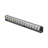 Luz Auxiliar de 45 LED, Top Rojo, Tricolor Rojo/Ambar/Blanco, 11.42", Lente Transparente, SAE