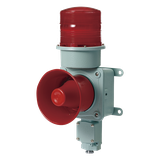 Combinación de baliza LED color roja con sirena electrónica para aplicaciones de la industria pesada máx.120 dB a 120 VCA