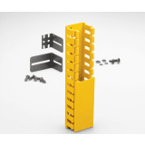 Kit de Administrador de Cables Vertical FiberRunner 2X2, Incluye Soportes de Montaje y Accesorios, Color Amarillo