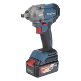Llave de Impacto Inalámbrica de 20 V, incluye 2 Baterías de 4.0 AH, Cargador y Estuche plástico.