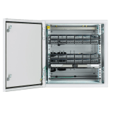 Gabinete Industrial Preconfigurado de Montaje en Pared, Fabricado en Acero Bajo en Carbono, Protección NEMA 4/4X/12 IP66, de 12 UR, Color Gris