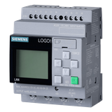 Módulo Lógico LOGO! 230RCE / Display Integrado / Alimentación 115-230V AC/DC / 8 Entradas Digitales / 4 Salidas Relay / Memoria 400 Bloques / Ethernet Integrado / Servidor Web / Data Log / Compatibilidad Cloud / MQTT