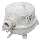 Presostato diferencial de aire para ductos con ajuste por perilla, rango 500 a 2500 Pa, contacto SPDT, para monitoreo de filtros y ventiladores