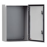 Gabinete de Uso Exterior MAS 600 x 600 x 400 mm NEMA 4/12/13; IP66; IK10 de Acero Dulce 1.5 mm con Platina de Montaje Incluida Color Gris Claro