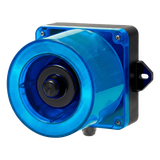 Combinacion de baliza LED color Azul y sirena electrónica de 31 tonos resistente a la intemperie de volumen máx. 123 dB a 110-220 VCA