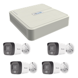 Kit IP 4 Megapixel / NVR de 4 Canales con 4 Puertos PoE / 4 Cámaras IP Dual Light con Micrófono Integrado / Bala para Exterior