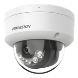 [Dual Light] Domo IP 6 Megapixel / Lente 2.8 mm / 30 mts IR + 30 mts Luz Blanca / Micrófono Integrado / Antivandálico IK08 / ACUSENSE Lite / Exterior IP67 / H.265 / PoE / ONVIF / Micro SD