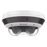 PanoVu Series / Vista Panorámica 360º / 4 Lentes Mot. 2.8 a 12 mm (4 Megapixel por Lente) / 16 Megapixel en Total / WDR 120 dB / DARKFIGHTER / Exterior IP67 / IK10 / PoE+ / 30 mts IR / Micro SD