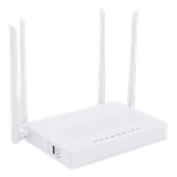 ONU Dual GPON/EPON / Wi-Fi Doble Banda 2.4 y 5 GHz / Soporta MESH / 2 Puertos Gigabit / 1 Puerto PON SC/APC / 1 puerto CATV / Hasta 1200 Mbps vía Wi-Fi