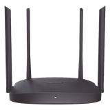 Router Inalámbrico WISP / Hasta 1200 Mbps / Doble Banda AC (2.4 GHz y 5 GHz) / 3 Puertos LAN 10/100 Mbps + 1 Puerto WAN 10/100 Mbps / 4 Antenas Externas Omnidireccional de 5 dBi / Interior