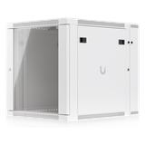 UACC Rack Cabinet 12U (600 x 703 mm) - Gabinete Cerrado para Montaje en Pared con Puerta Frontal de Vidrio Templado, Puerta Trasera Abatible (Swing-Out) y Paneles Laterales Removibles con Llave