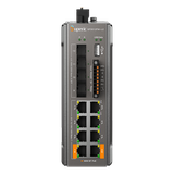 Switch de Red SP3012FM-L2(V3) / 8 Puertos 10/100/1000Mbps PoE / 4 Puertos SFP 1000M/2.5Gbps / Capacidad de Conmutación 36Gbps / Presupuesto PoE 240W / Alimentación Dual DC / Instalación DIN-rail, Pared o Escritorio / Certificaciones CE, FCC, RoHS, UKCA