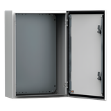 Gabinete de Uso Exterior MAS 500 x 400 x 210 mm NEMA 4/12/13; IP66; IK10 de Acero Dulce 1.5 mm con Platina de Montaje Incluida Color Gris Claro