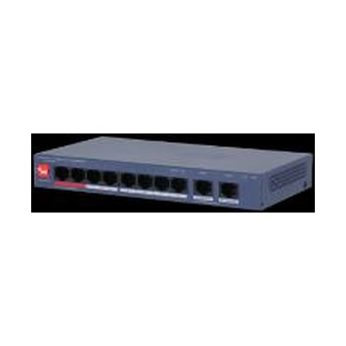 DH-CS4010-8ET2GT-60 SWITCH POE CLOUD (DOLYNK) L2 10P (8P POE 10/100 + 2P UPLINK GIG), 60W (DIP: WATCHDOG/EXTEND 250M)