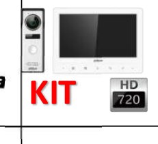 DHI-KTA02 KIT VIDEOPORTERO ANÁLOGO, MONITOR 7" + FRENTE 1.3MP (DWDR, IP66)