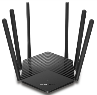 MR50G Router MERCUSYS WiFi 5 AC1900 dual band (5GHz/2.4GHz), hasta 1900Mbps, 6 antenas, 1 puerto WAN + 2 LAN Gigabit, MU-MIMO, Beamforming.