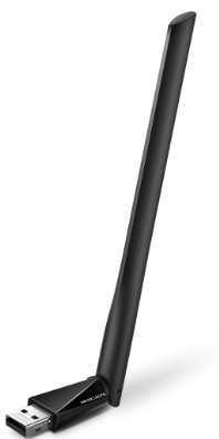 MA30H Adaptador USB MERCUSYS WiFi 5 AC1300 dual band (5GHz/2.4GHz), hasta 1300Mbps, 1 antena alta ganancia, USB, MU-MIMO, Plug & Play. [mercusys.com], [mercusys.com.mx]