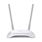 TL-WR840N Router TP-LINK WiFi 4 N300 single band (2.4GHz), hasta 300Mbps, 2 antenas externas, 1 puerto WAN + 4 LAN Fast Ethernet, modo router/AP/repetidor, WPA/WPA2.