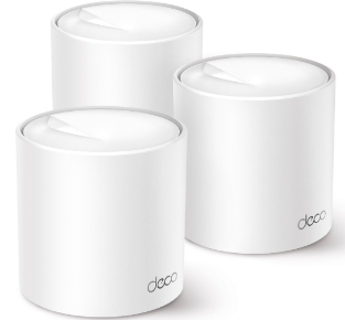 DECO X50(3-PACK) TP-LINK Sistema Mesh WiFi6 dual band AX3000, 574+2402 Mbps, antenas internas, 3xGE, OFDMA, MU-MIMO, HE160, WPA3, HomeShield, AI Mesh.