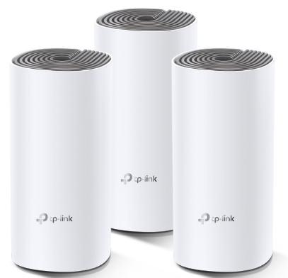 DECO E4(3-PACK) TP-LINK Sistema Mesh WiFi5 dual band AC1200, 300+867 Mbps, 2 antenas, 2xFE, MU-MIMO, Beamforming, control parental, QoS, AI Mesh.