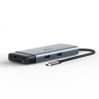 UH7020C Hub USB-C TP-LINK 7 en 1, interfaz USB-C 5Gbps, HDMI 4K@60Hz, 2 USB-A + 1 USB-C datos, lector SD/microSD, Power Delivery 100W, Plug & Play.
