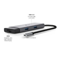 UH5020C Hub USB-C TP-LINK 5 en 1, interfaz USB-C 5Gbps, HDMI 4K@60Hz, 2 USB-A + 1 USB-C datos, Power Delivery 100W, Plug & Play.